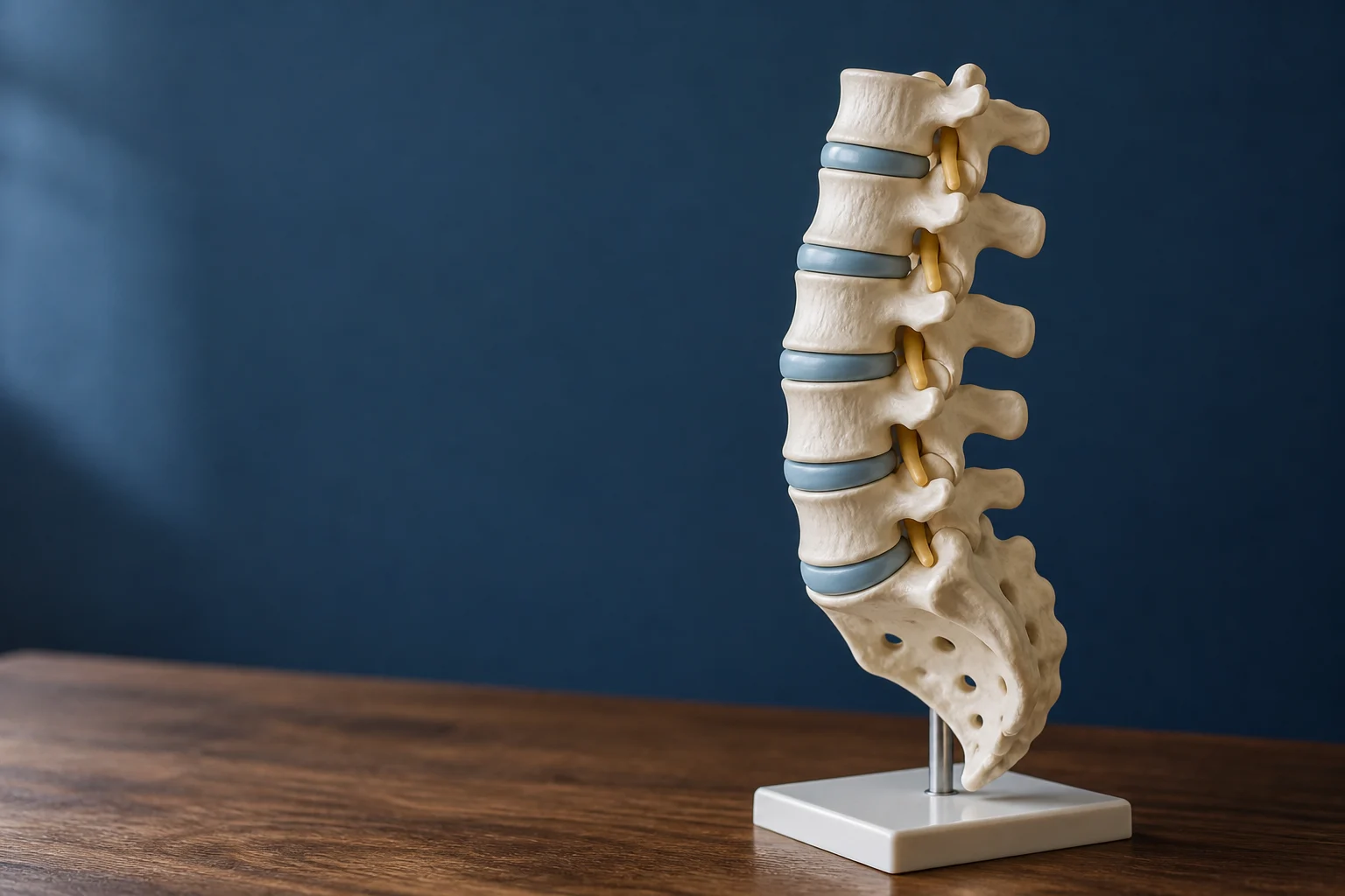 Modello illustrativo della colonna lombare e dei dischi intervertebrali